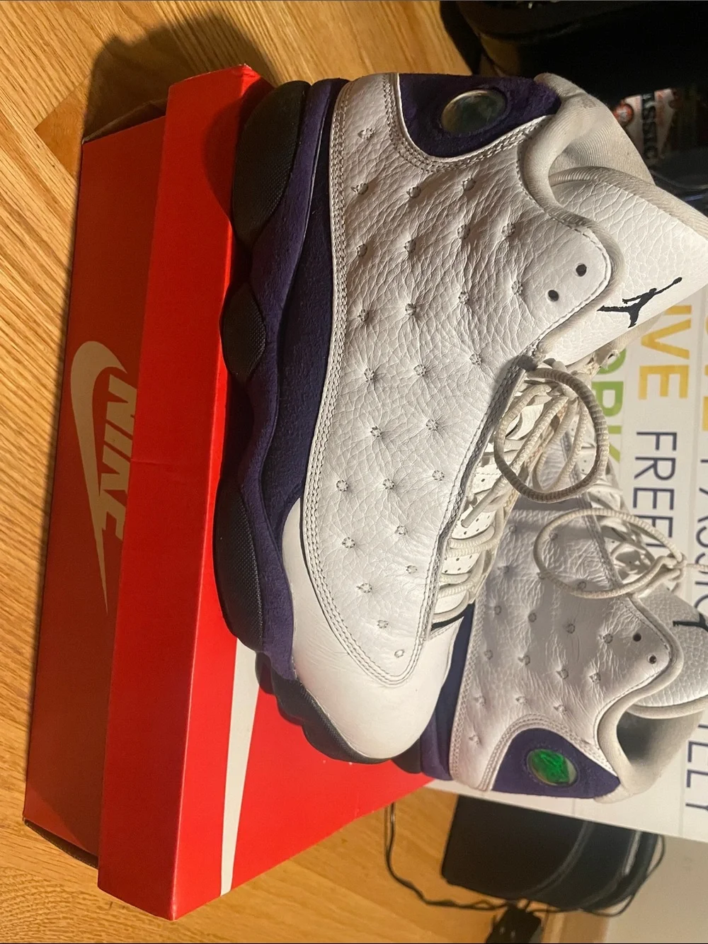 Jordan Men’s Sneakers in White and Purple